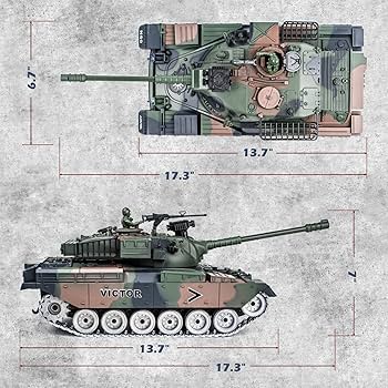 Supdex RC Tank, 1:18 Alloy Metal US M60 Remote Control Army Model